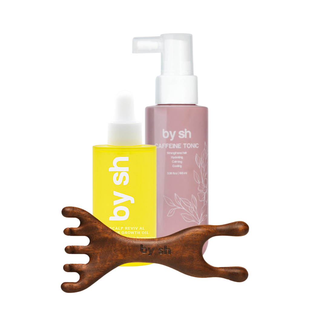 Caffeine Tonic x Scalp Revival x Wood Massager Bundle